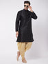 Men's Gold Cotton Blend Cowl Dhoti